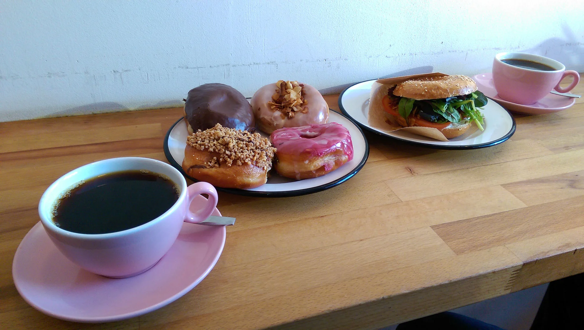 Doughnuts, bagels, and coffee…hubba hubba