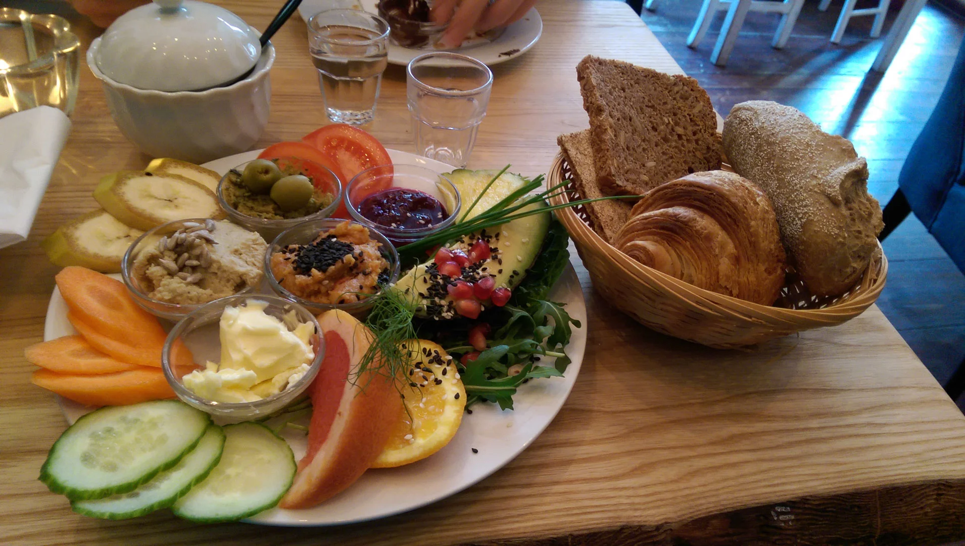My vegan spread at Cafe Neue Liebe