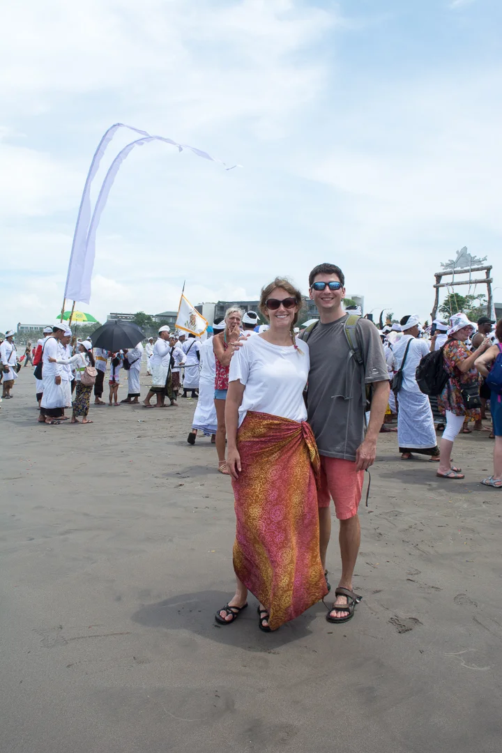 At the Melasti celebration!