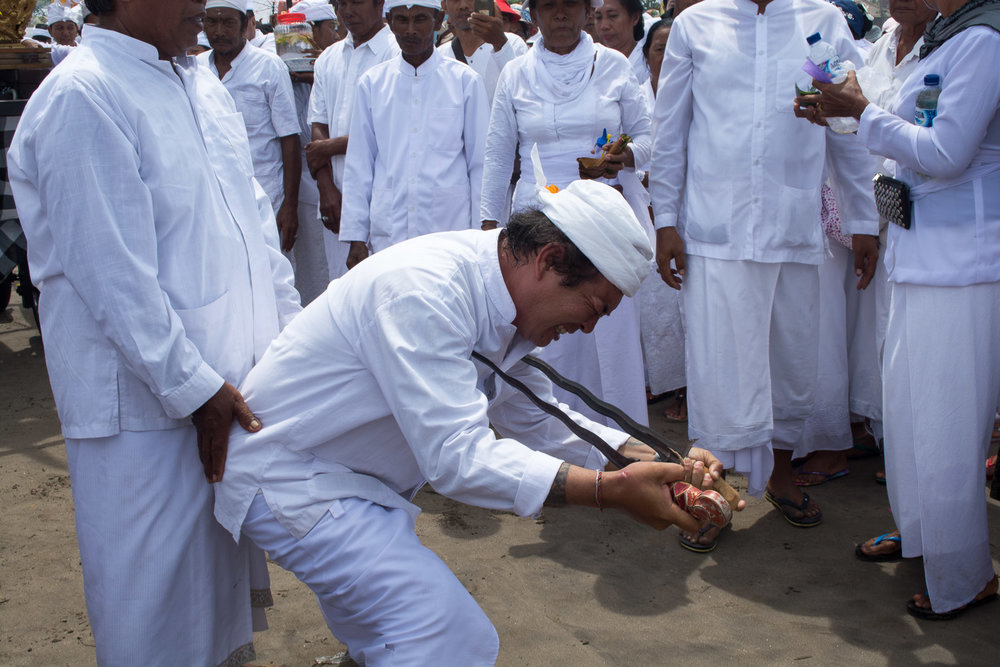 A man overcome by evil spirits