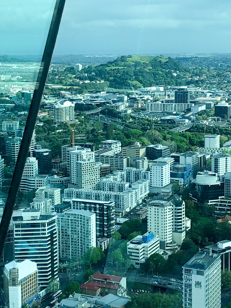 View of Mt Eden from Sky Tower