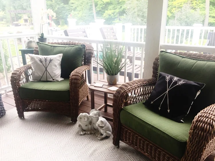 Put cushions out and pay attention to outside areas