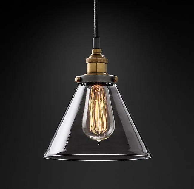Bar Pendants - Restoration Hardware 20th Century Filament Funnel Pendant