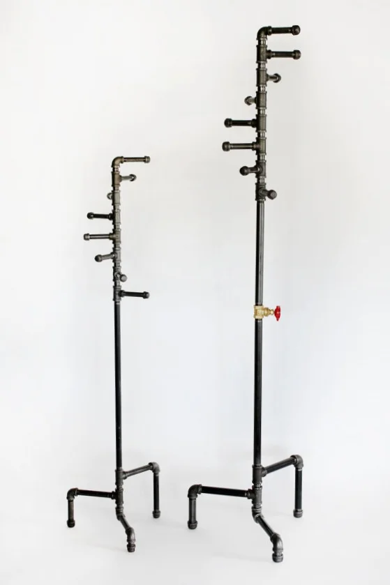 Black pipe coat racks