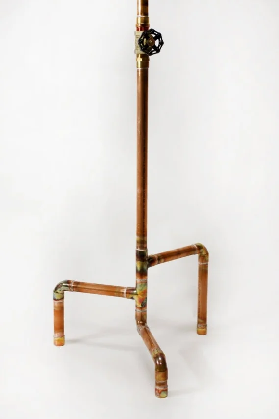 Copper pipe coat tree