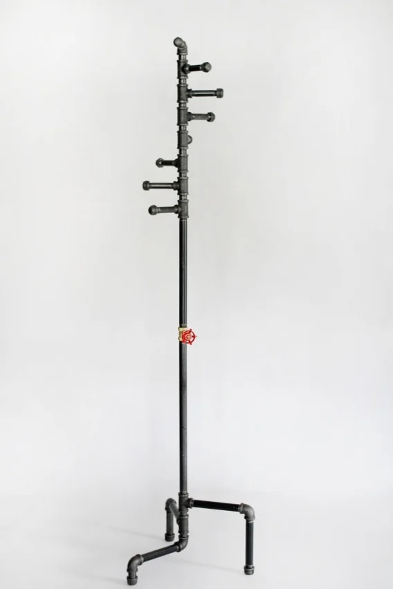 Black pipe coat rack