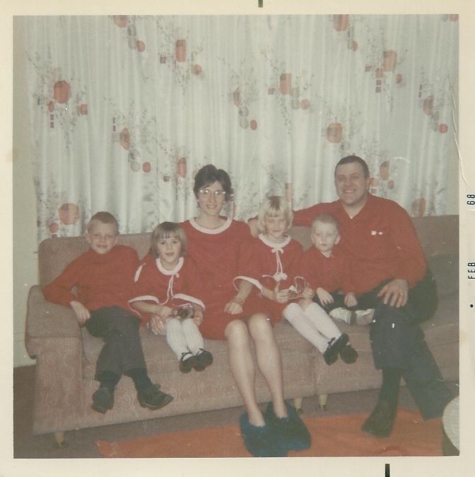 Christmas 1968: My Uncle Bob, MaryAnne and cousins Bobby, Mary, Patty and Jim.