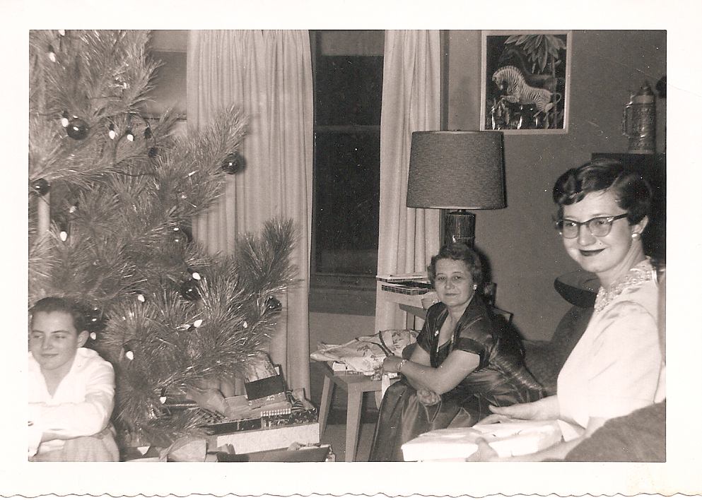 Atwell Christmas: Uncle Don, Grandma Atwell and Auntie Marlene.