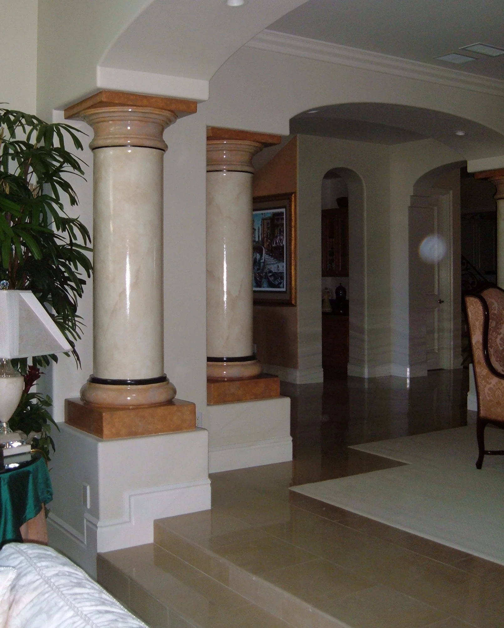FAUX MARBLE COLUMNS