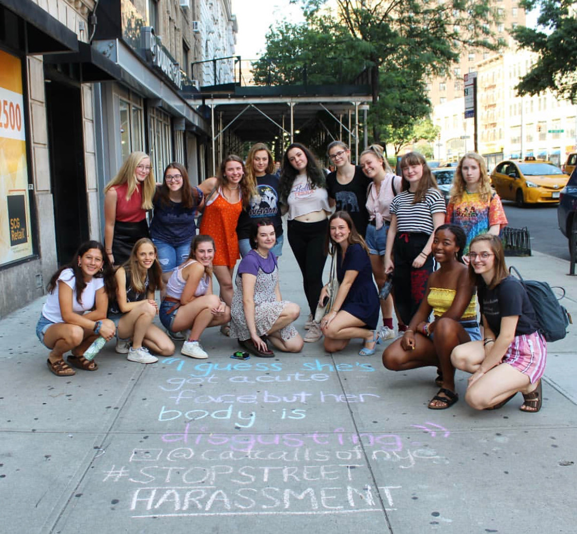 Sophie, founder of Catcalls of NYC, led a workshop with the Think Peace GIrls Camp.