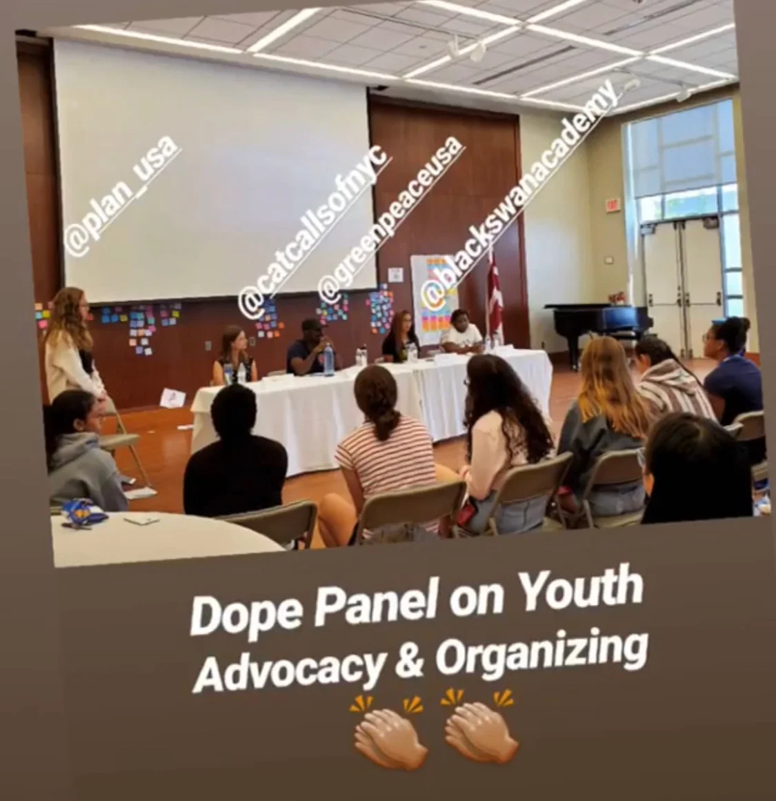 Sophie spoke on a panel on Youth Advocacy and Organizing about Catcalls of NYC put on by Plan International in Washington, DC.