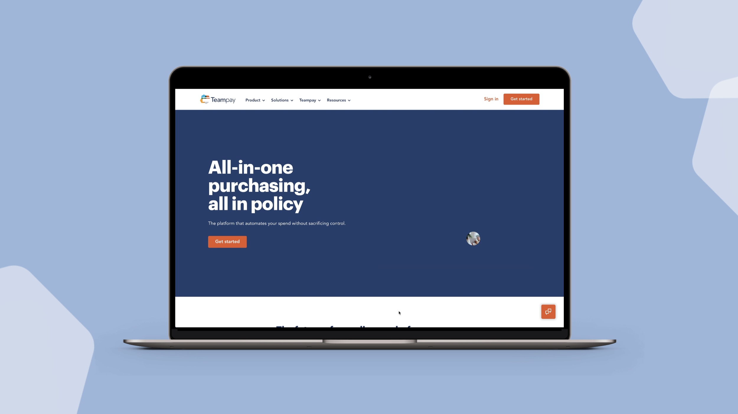 Teampay homepage hero