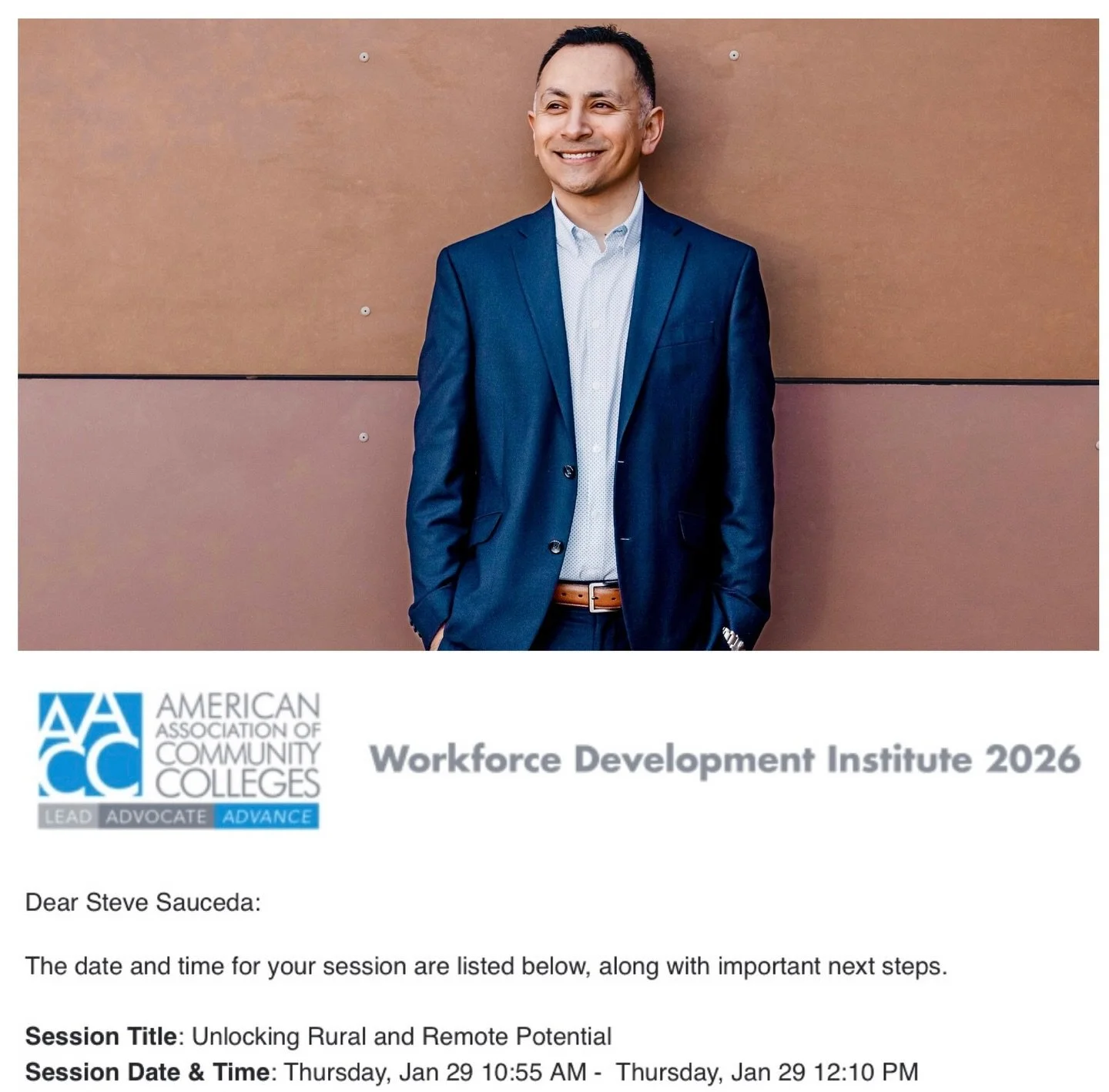 I&rsquo;ve been sitting on this one for 4+ months but bound for New Orleans today to not only attend the national Workforce Development Institute but to speak at it tomorrow morning! Proud to be invited but also to represent @nmjc_workforce, Lea Coun