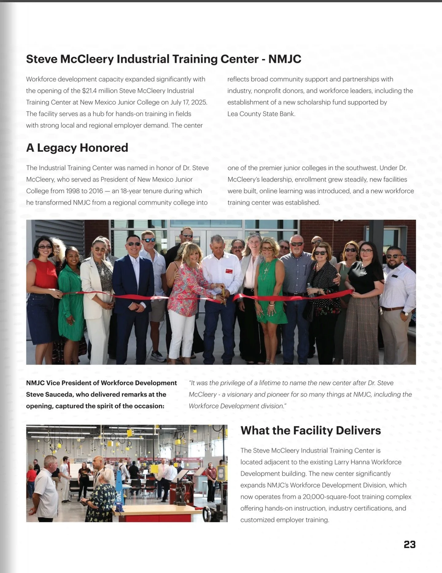Economic Development Corporation of Lea County thank you for always being such a strong supporter of @nmjc_workforce! Thank you, for once again, featuring us in your annual report! We GREATLY appreciate our partnership and it made me smile to see Dr.