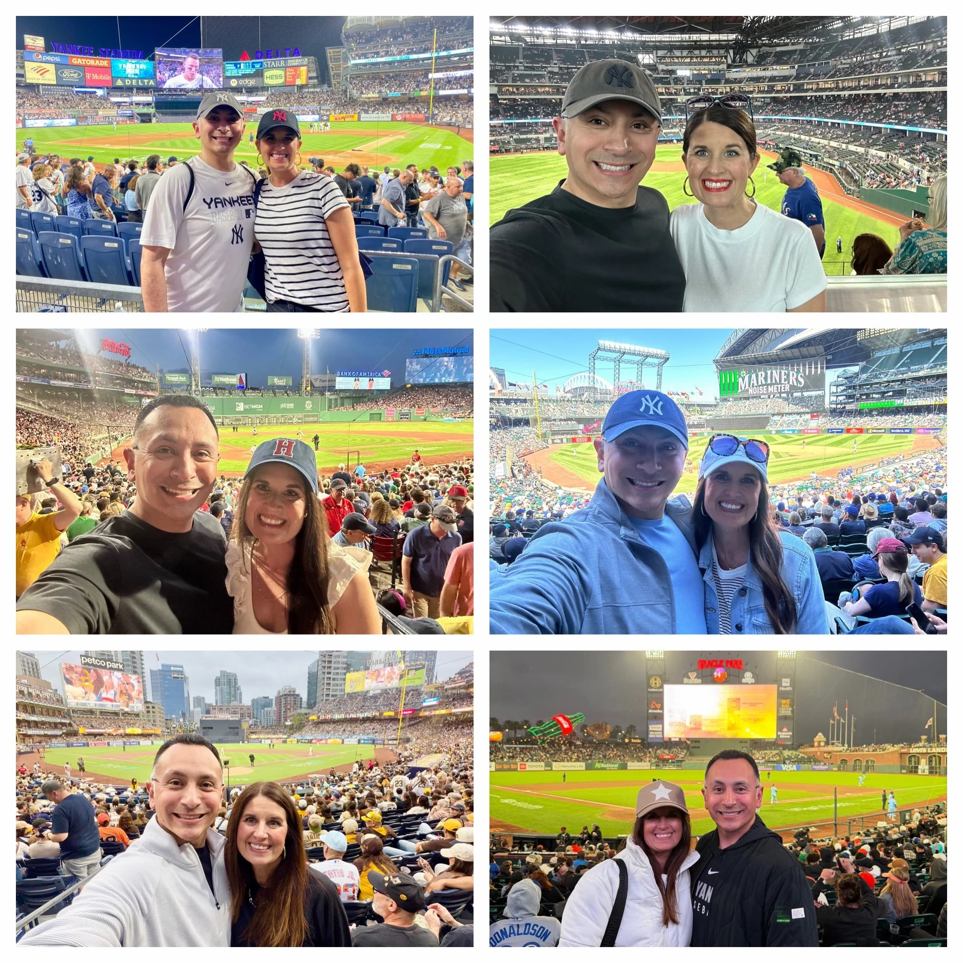 ⚾️🏟️🧢
Yankee Stadium ➡️ Globe Life Field
Fenway Park ➡️ T-Mobile Park
Petco Park ➡️ Oracle Park
