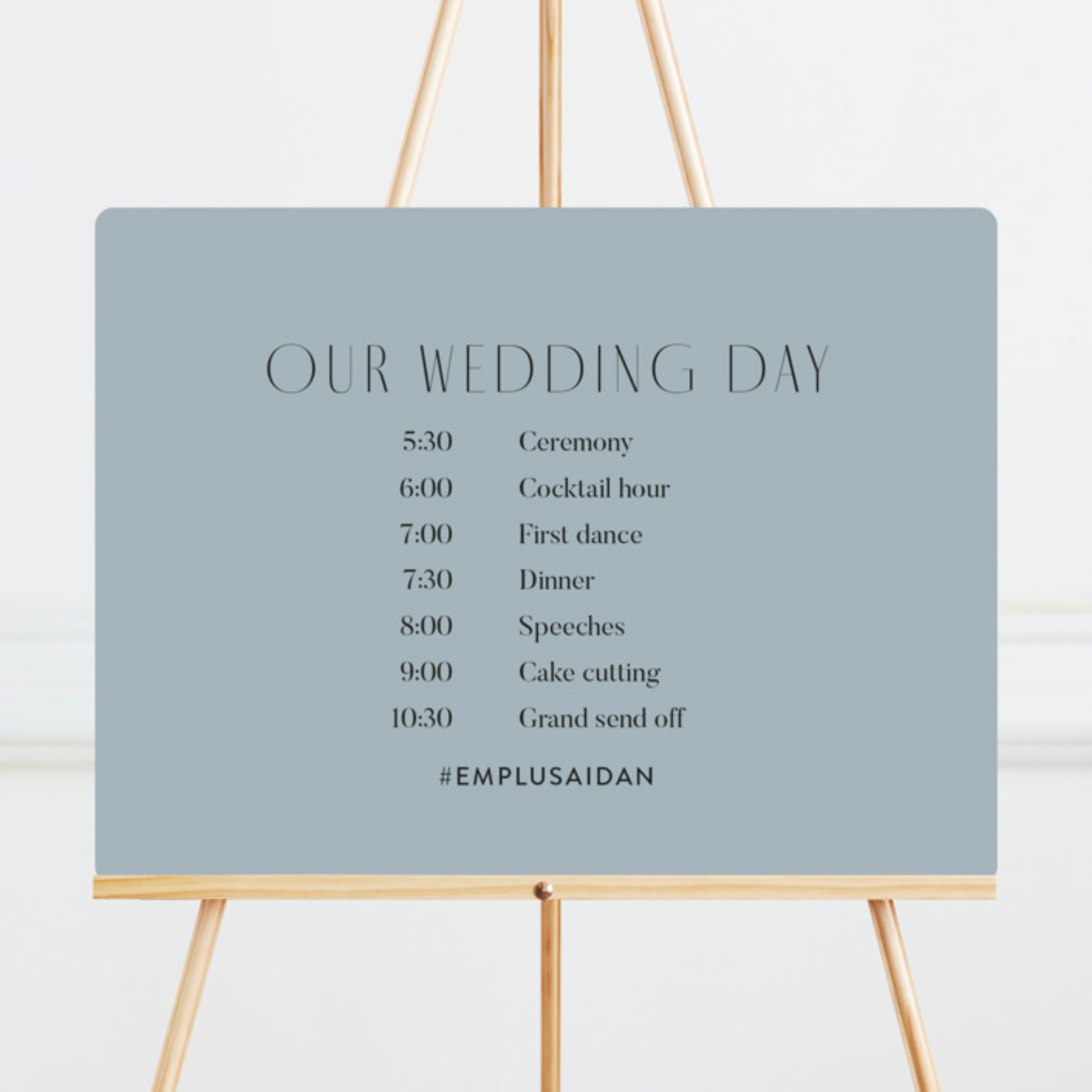 Solid Schedule Sign by Minted