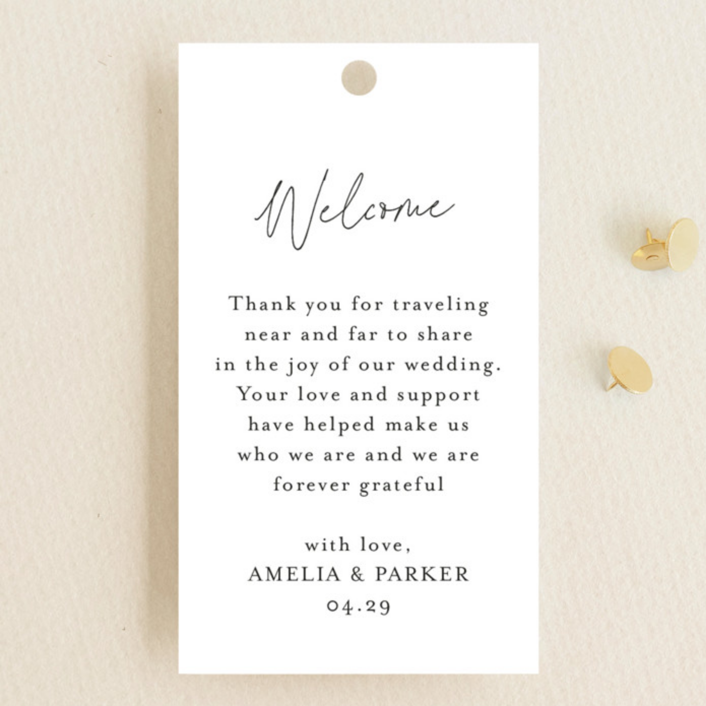 Thank You Note Tag by Minted