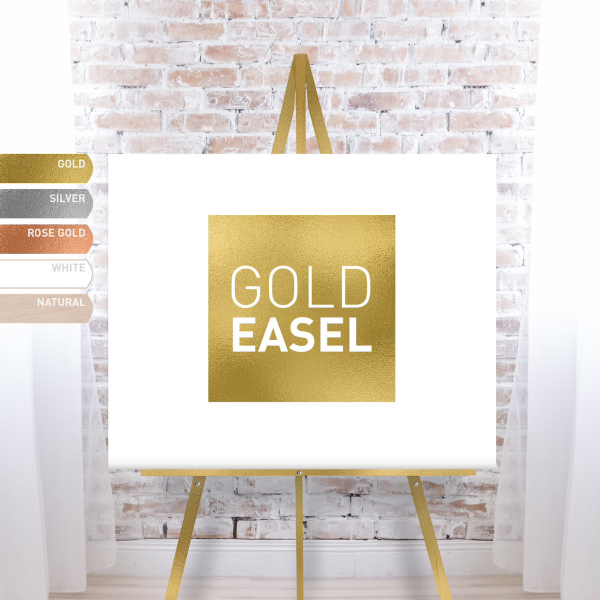 Gold Wedding Sign Easel by Etsy