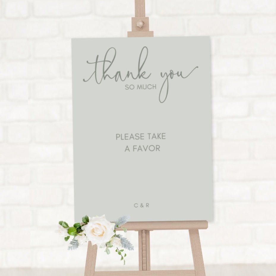 Sage Thank You So Much Favor Sign