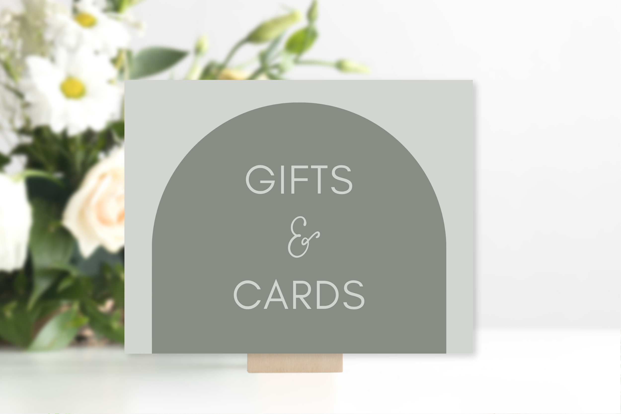 Sage Green Arch Cards and Gifts Wedding Sign