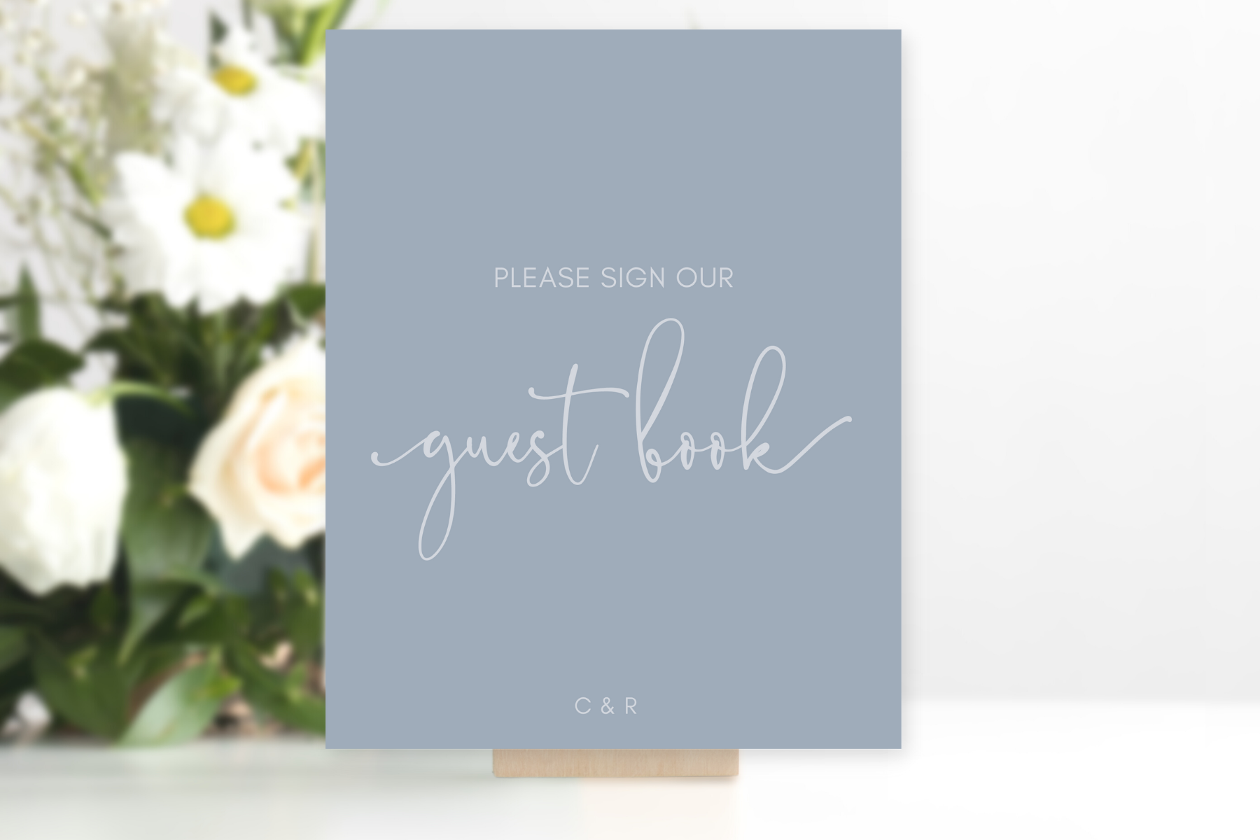 Dusty Blue Sign Our Guest Book Wedding Sign