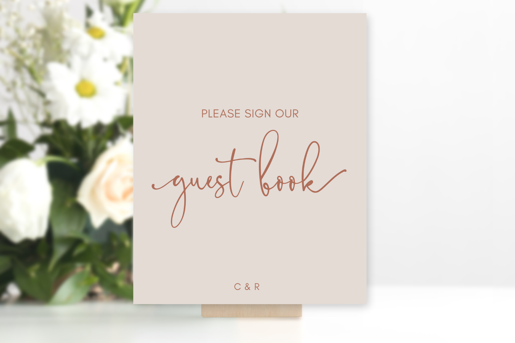 Terracotta Rust Simple Sign Our Guest Book Wedding Sign