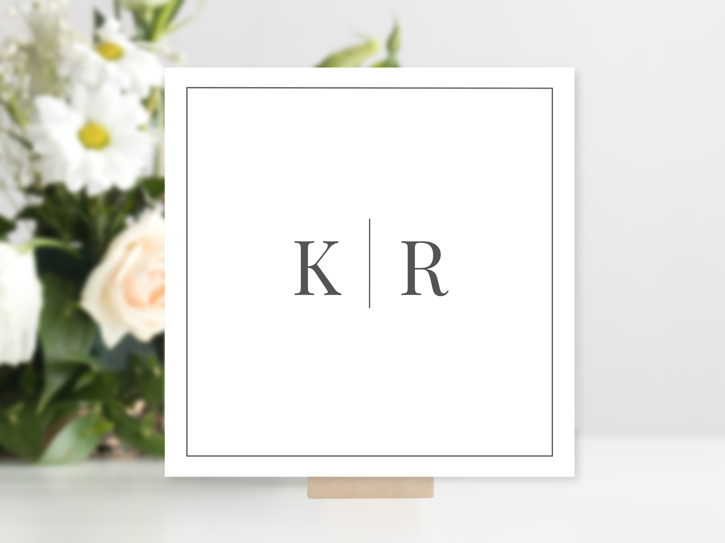 Simple Monogrammed Wedding Décor Sign