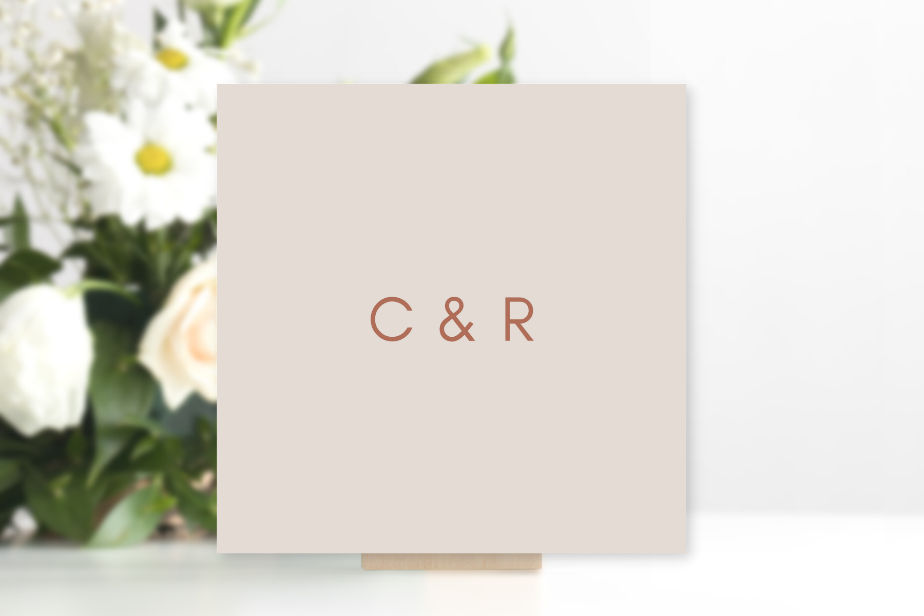 Terracotta Rust Custom Initials Wedding Décor Sign