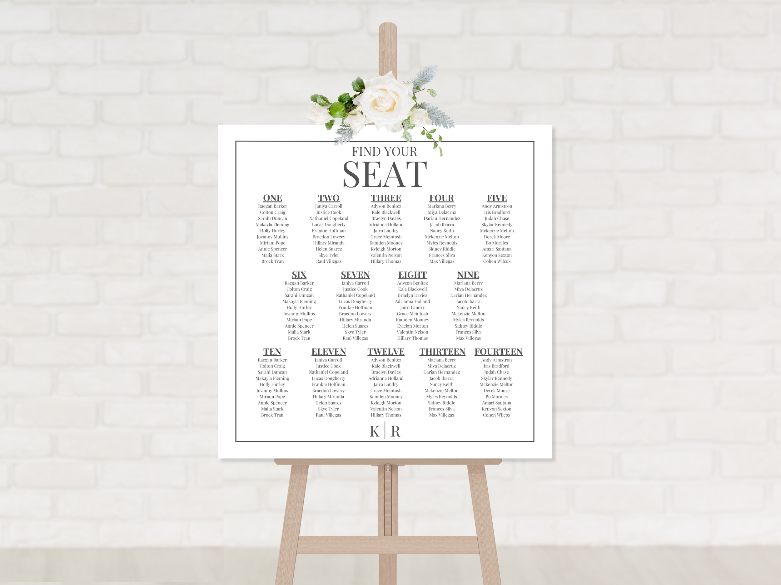 Simple Wedding Sign Mockup - Easel - Welcome - White & Black (2).png