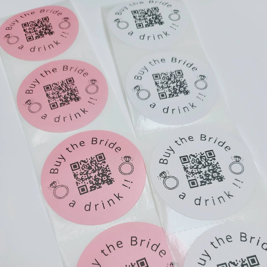 Buy the Bride a Drink QR Stickers