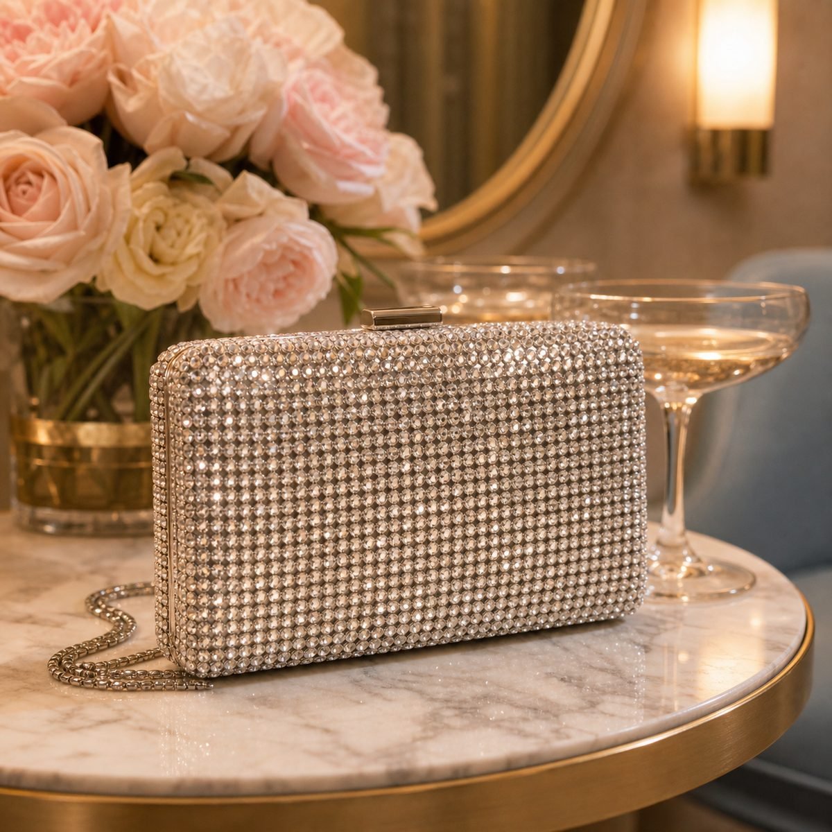 Rhinestone clutch