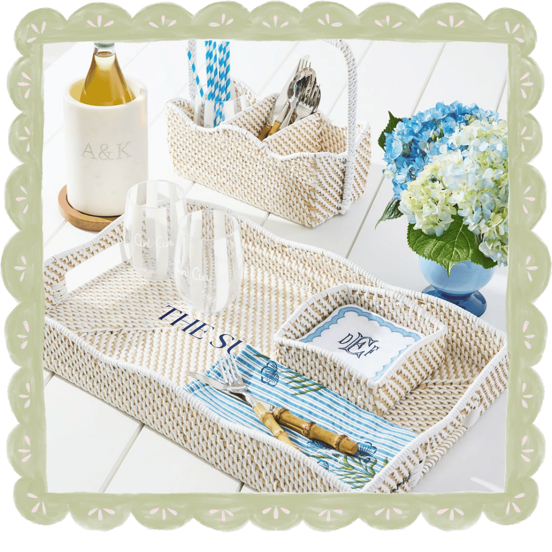 Woven Rattan Serving Tray