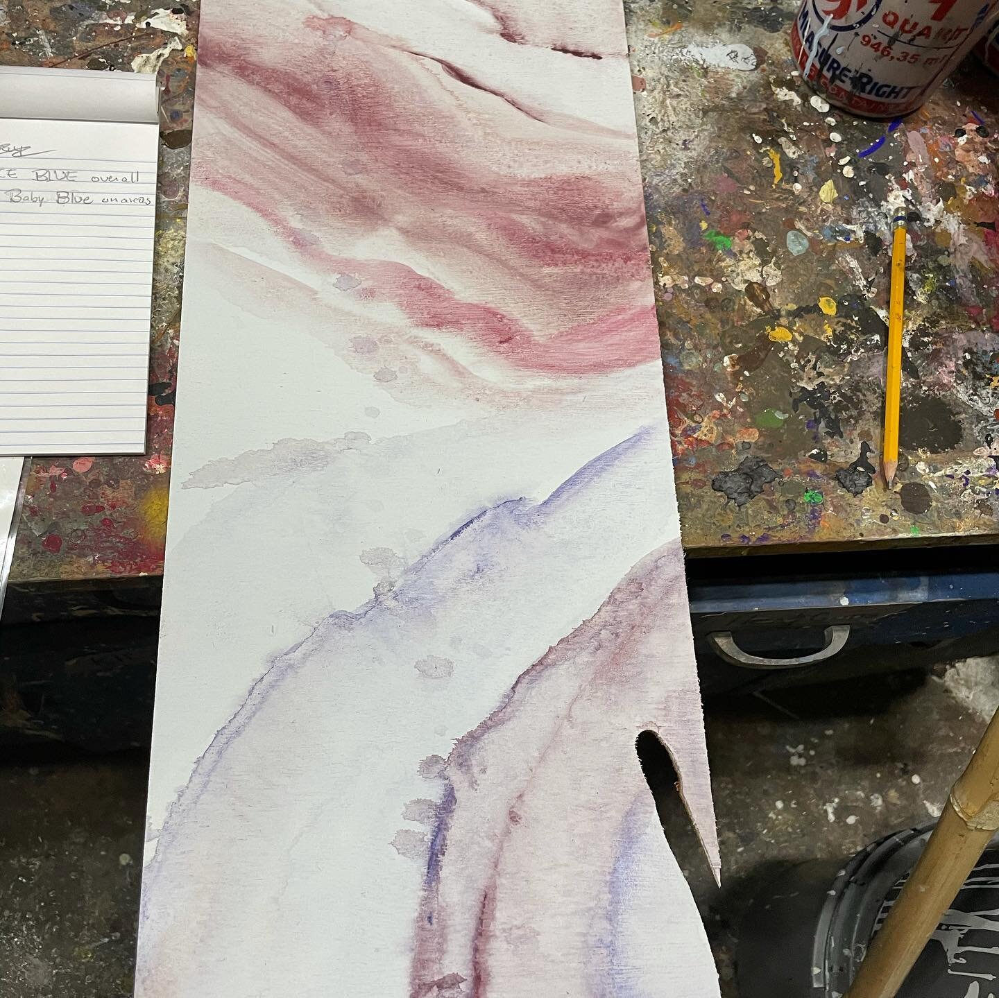 So excited to be working with paint again! #paintsample 
.
.
.
.
#painting  #scenic #scenicpainting #sample #color #marble #paint #doyoufeelanger