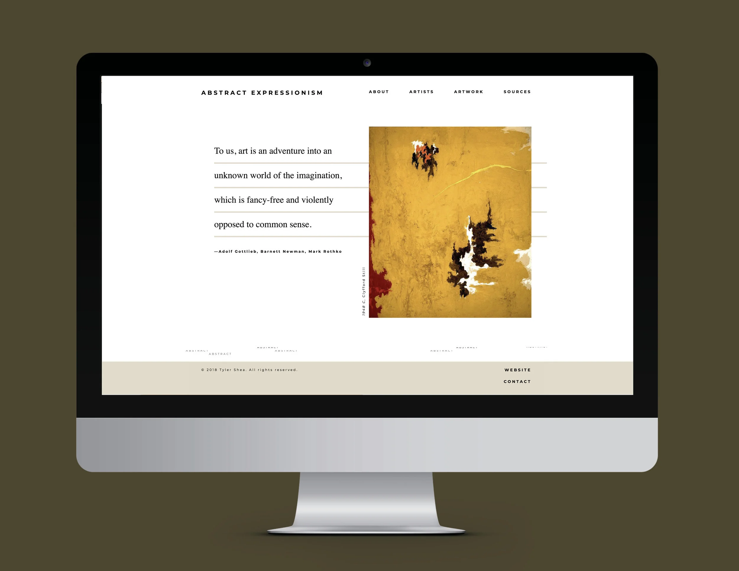 Art Movement Website