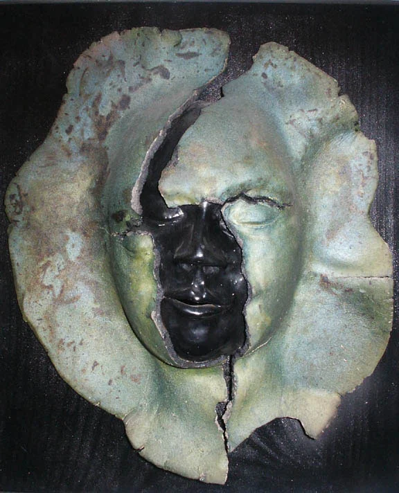 Chrysalis, raku fired stoneware