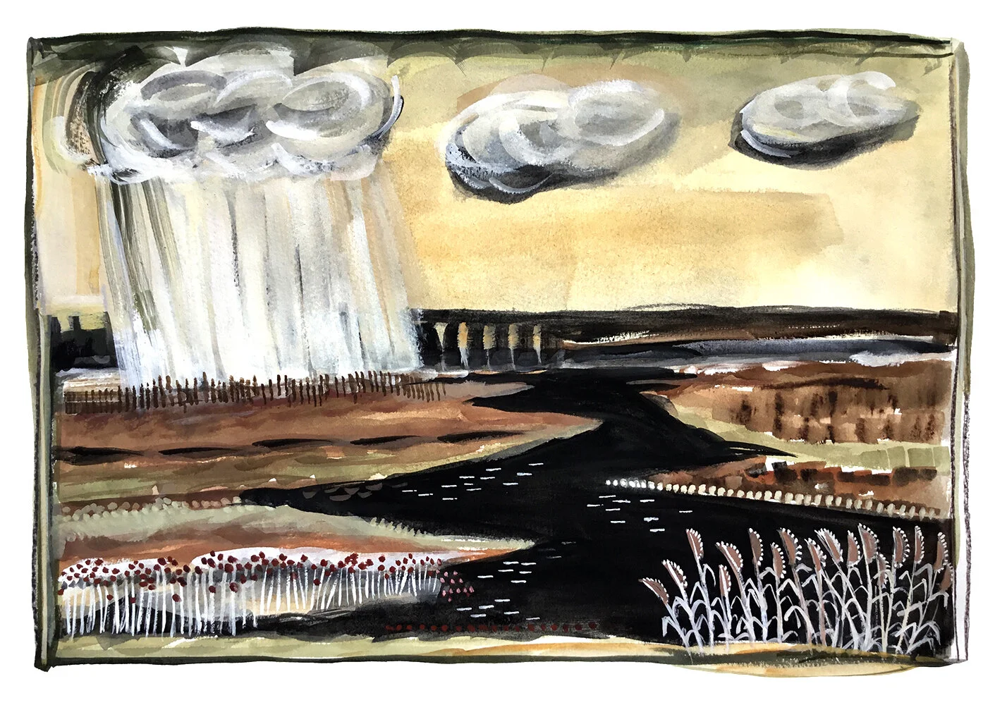 Rain on the Salt Marsh
