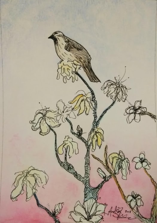   Late Summer   Watercolors, ink  5”x7” 