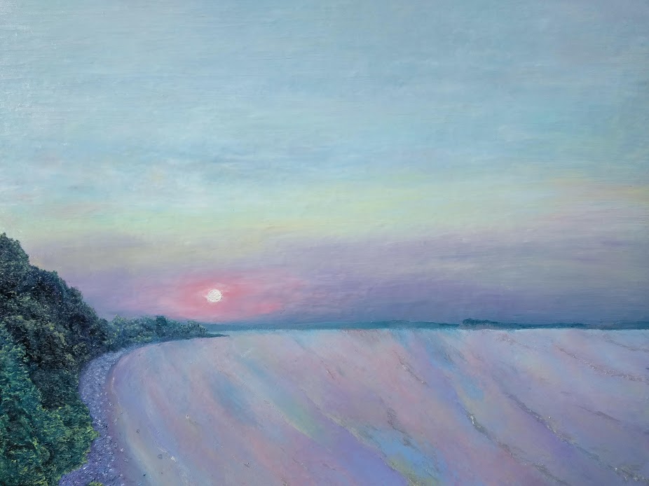   The View from Avalon   Oil pastel  24”x18” 