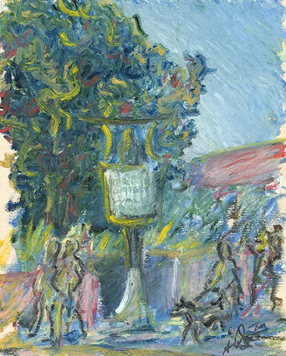   Drive Safely / Walk Right   Oil pastel  5”x7” 