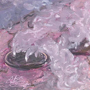  Manhole Covers   Oil pastel  5”x5” 