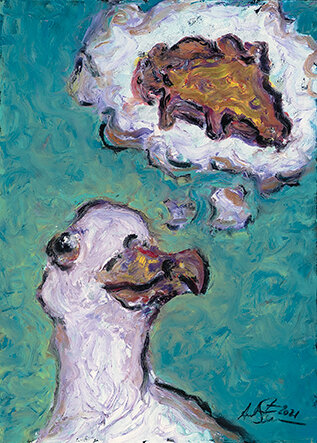   These Dreams II   Oil pastel on sanded paper  5”x7” 