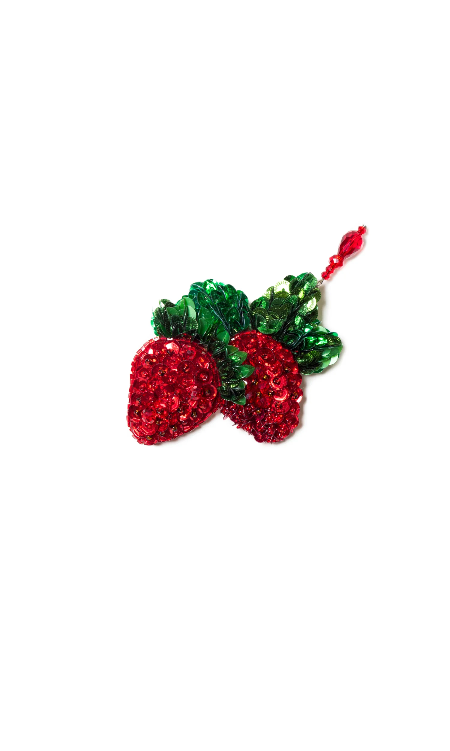 Double Vine Strawberry BROOCH