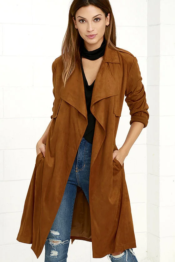 camel suede coat
