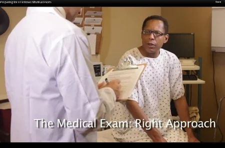 Photo: Clip from the Preparing your Client for a DME Exam DVD 2012 Trial Guides . Co-Produced by Guenther Prod and Yours Truly. Patient - my friend, lawyer Ed Moore. Doctor - my friend, lawyer and chiropractor Aaron DeShaw. 