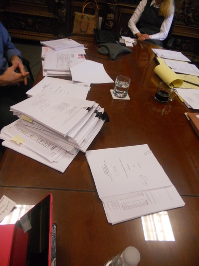  Photo: Deposition in our lovely conference room.