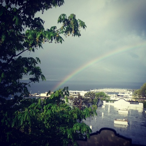 Photo: Rainbow seen from my bedroom window