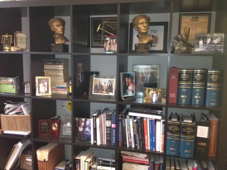 Photo: The bookshelf on the other wall of my office. Nicely compartmentalized of course.