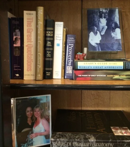 Photo: Framed picture of me with my best friend in the whole world Shellie on her wedding day. Sitting in my bookcase .