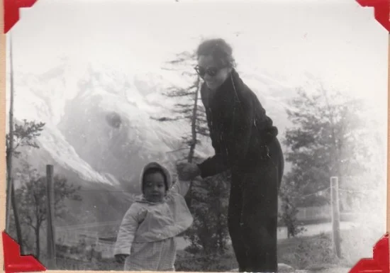 Photo: Mom (Mary Fung Koehler) and I in Switzerland
