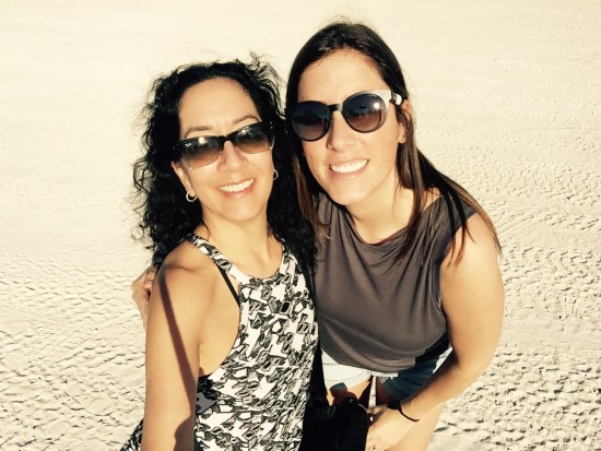 Photo: Cristina and I at Southbeach in Miami during a break at the AAJ Midwinter Convention last month. Note the shadow from the selfie stick.